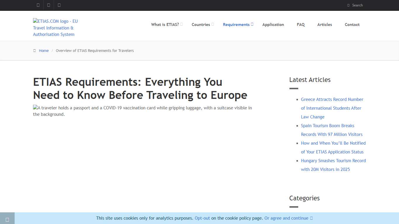 Overview of ETIAS Requirements for Travelers
